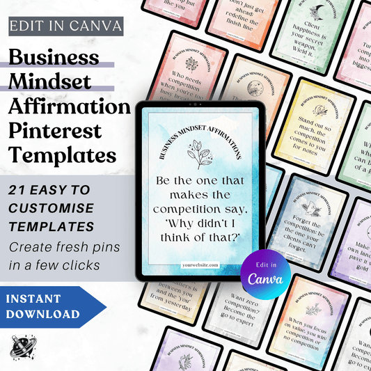visually appealing Pinterest templates for business affirmations