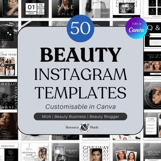 Get creative with your Instagram posts using our Beauty Instagram Templates for Canva!
