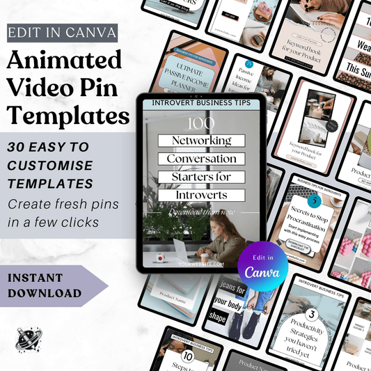 Video Pin Templates for Canva