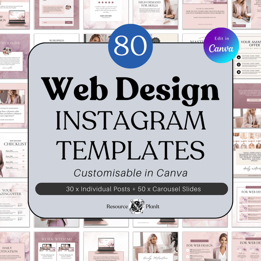 Showcase your web design skills with these Canva Instagram templates for web designers.